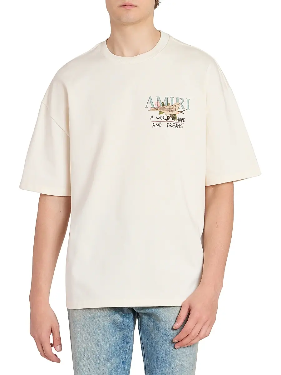 AMIRI Men's Hope & Dreams Logo Oversized T-Shirt | Thumbnail 3 AMIRI Men's Hope & Dreams Logo Oversized T-Shirt | Thumbnail 3