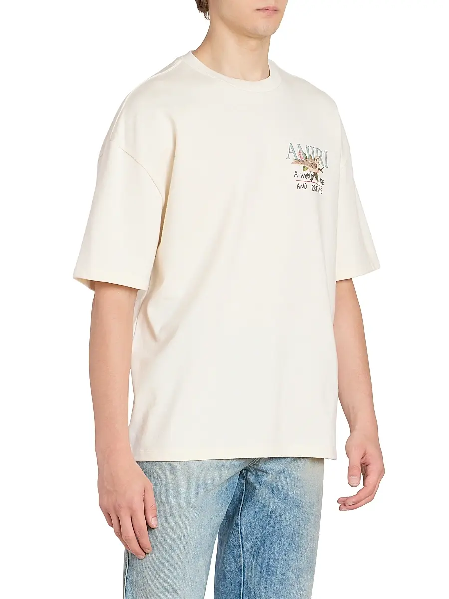AMIRI Men's Hope & Dreams Logo Oversized T-Shirt | Thumbnail 4 AMIRI Men's Hope & Dreams Logo Oversized T-Shirt | Thumbnail 4