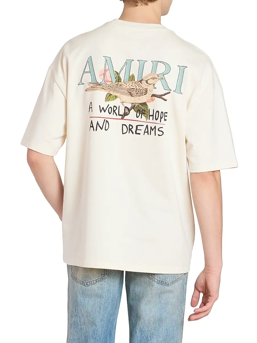 AMIRI Men's Hope & Dreams Logo Oversized T-Shirt | Thumbnail 5 AMIRI Men's Hope & Dreams Logo Oversized T-Shirt | Thumbnail 5