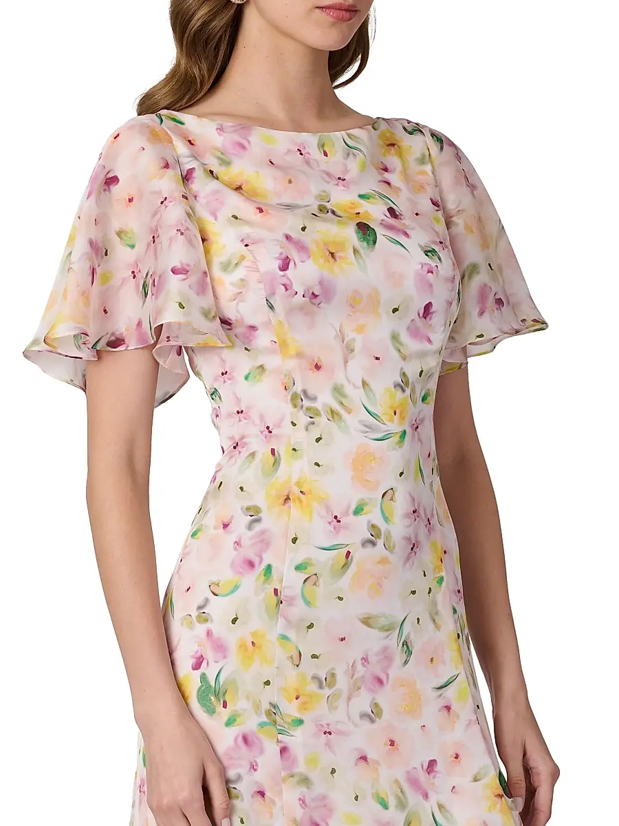 Shoshanna Women's Chauncey Floral Chiffon Maxi Dress | Thumbnail 4 Shoshanna Women's Chauncey Floral Chiffon Maxi Dress | Thumbnail 4