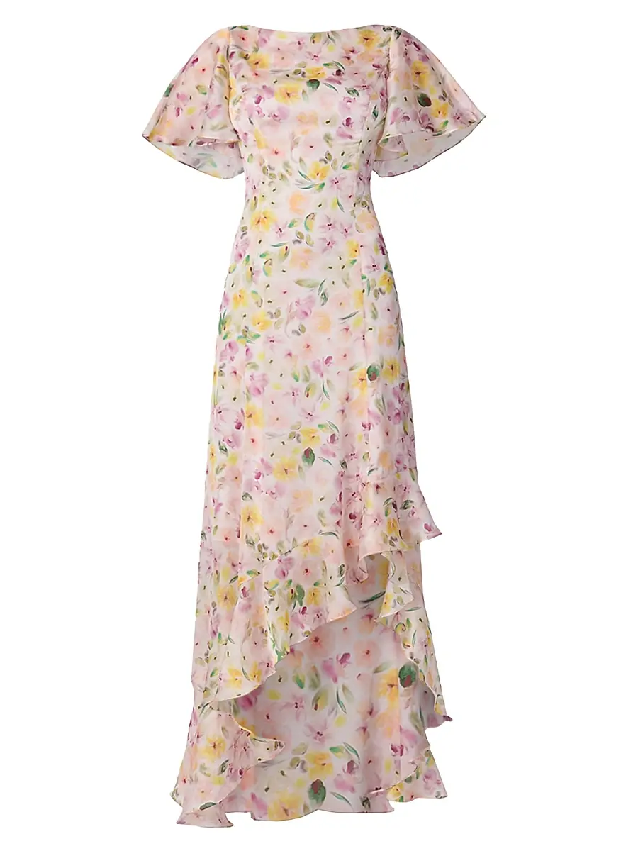 Shoshanna Women's Chauncey Floral Chiffon Maxi Dress - Multi | Image 1 Shoshanna Women's Chauncey Floral Chiffon Maxi Dress - Multi | Image 1