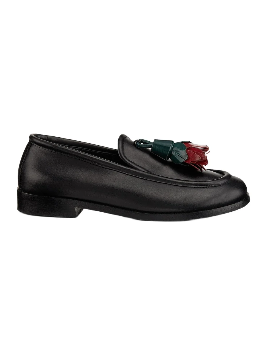 Women's Albers Rose-Tassel Leather Loafers