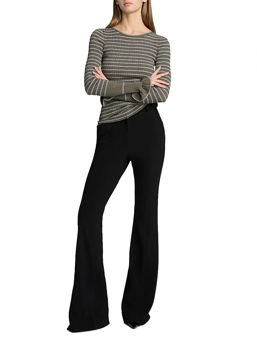 Proenza Schouler White Label Women's Yasmine Striped Rib-Knit Sweater | Thumbnail 2