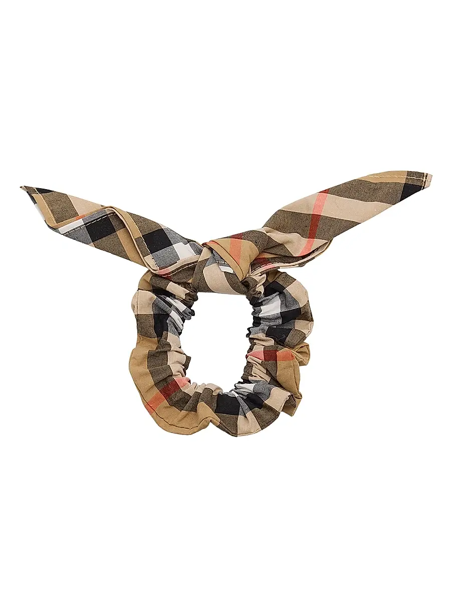 Burberry Girl's Cotton Check Scrunchie | Image 1 Burberry Girl's Cotton Check Scrunchie | Image 1