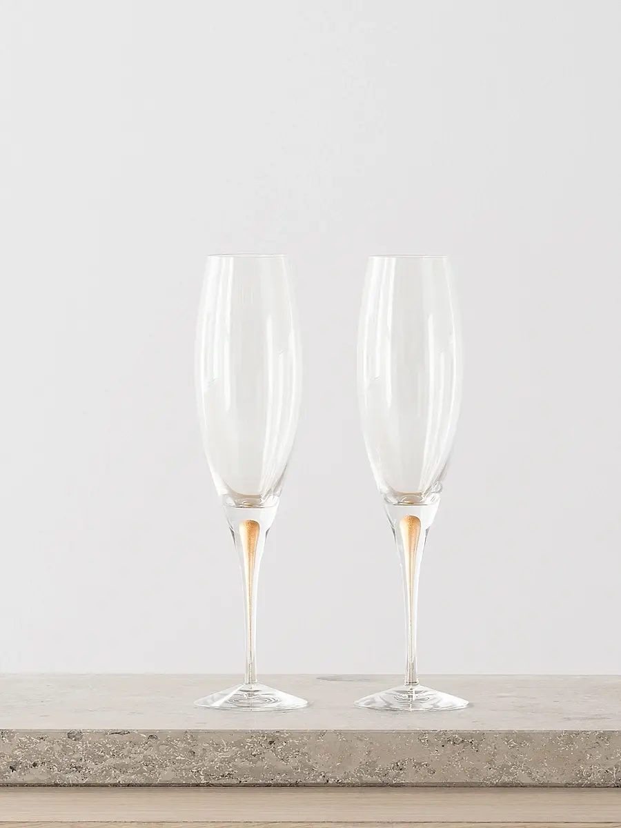 Orrefors Intermezzo Gold 2-Piece Champagne Glass Set | Thumbnail 5 Orrefors Intermezzo Gold 2-Piece Champagne Glass Set | Thumbnail 5
