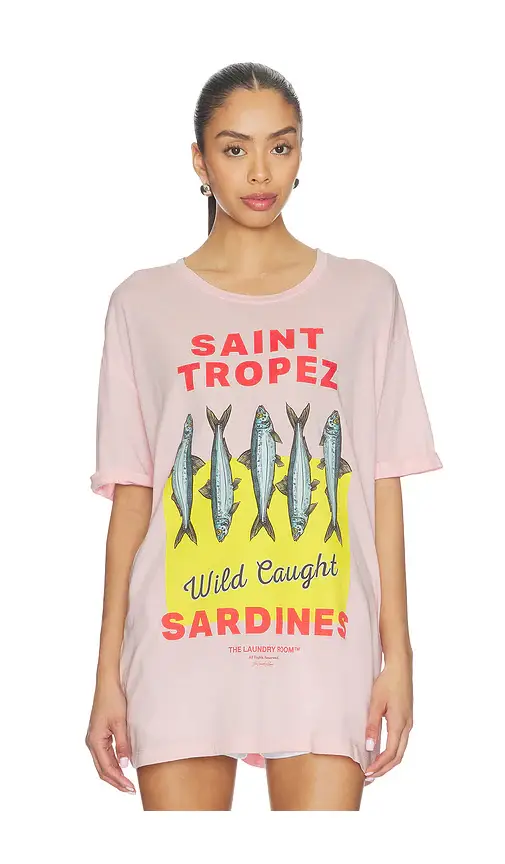 The Laundry Room Saint Tropez Sardines Oversized Tee | Thumbnail 2 The Laundry Room Saint Tropez Sardines Oversized Tee | Thumbnail 2