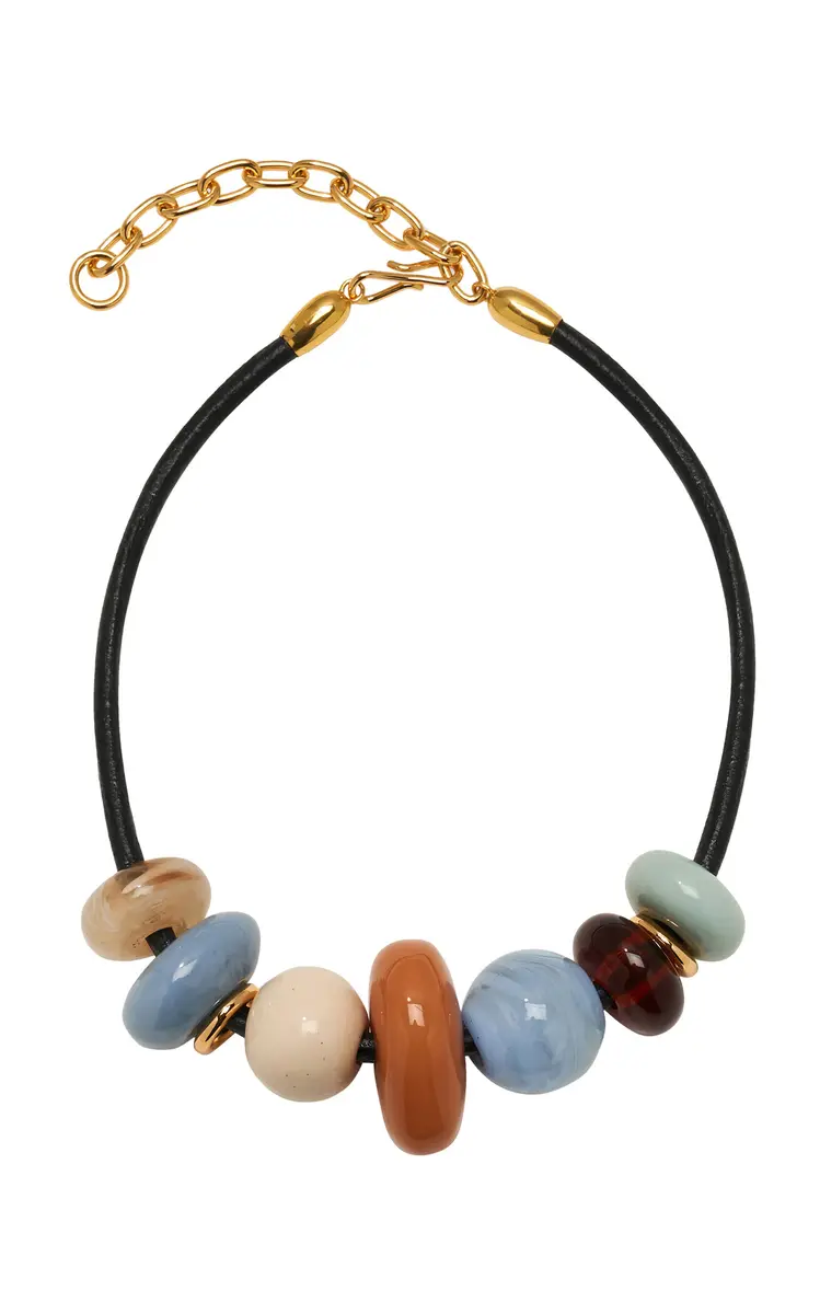 Lizzie Fortunato Piedra Glass and Porcelain Necklace