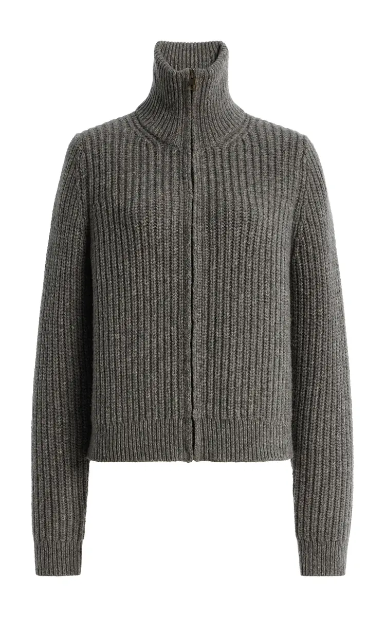 Nili Lotan Arlen Ribbed Wool-Blend Cardigan