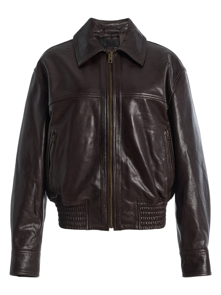 Aime Leather Bomber Jacket