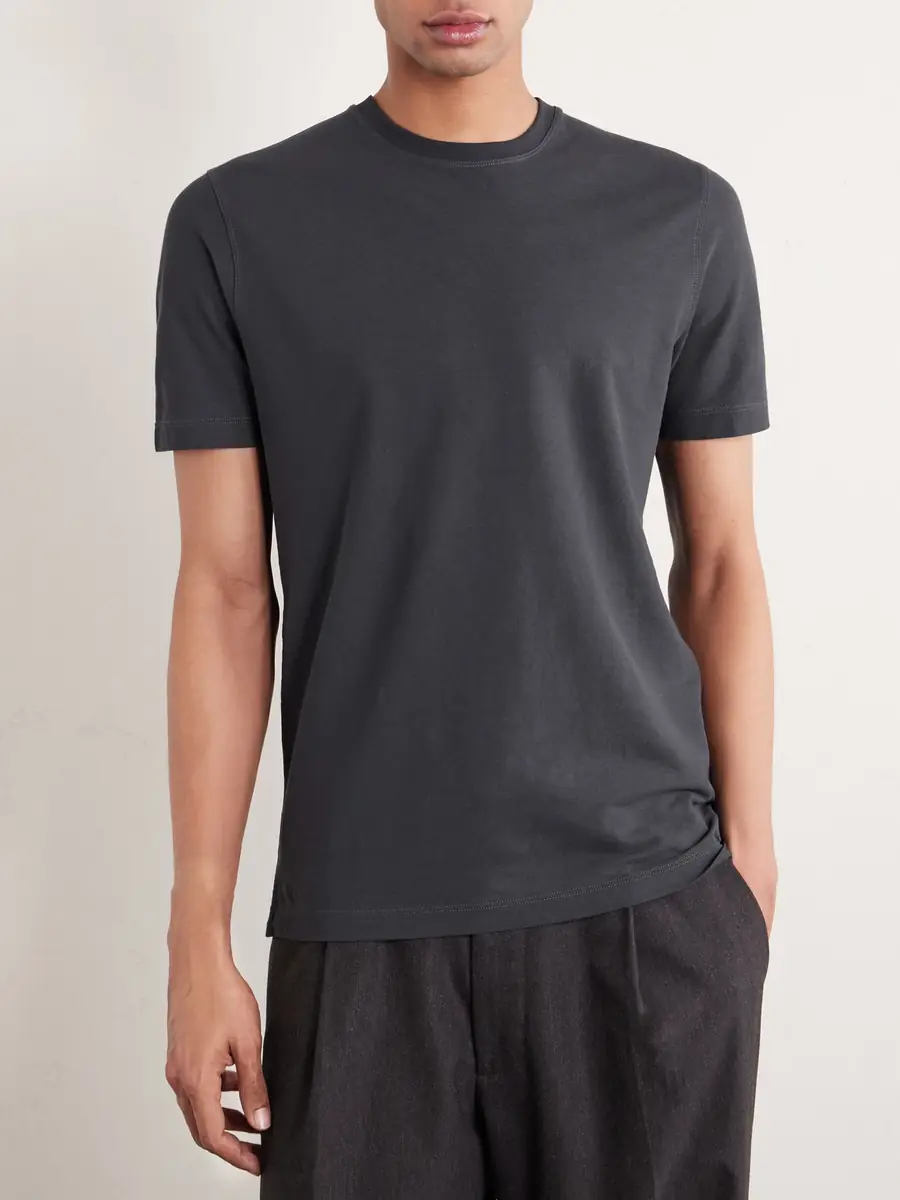 Slowear Zanone Slim-Fit Cotton-Jersey T-Shirt - Men | Thumbnail 3