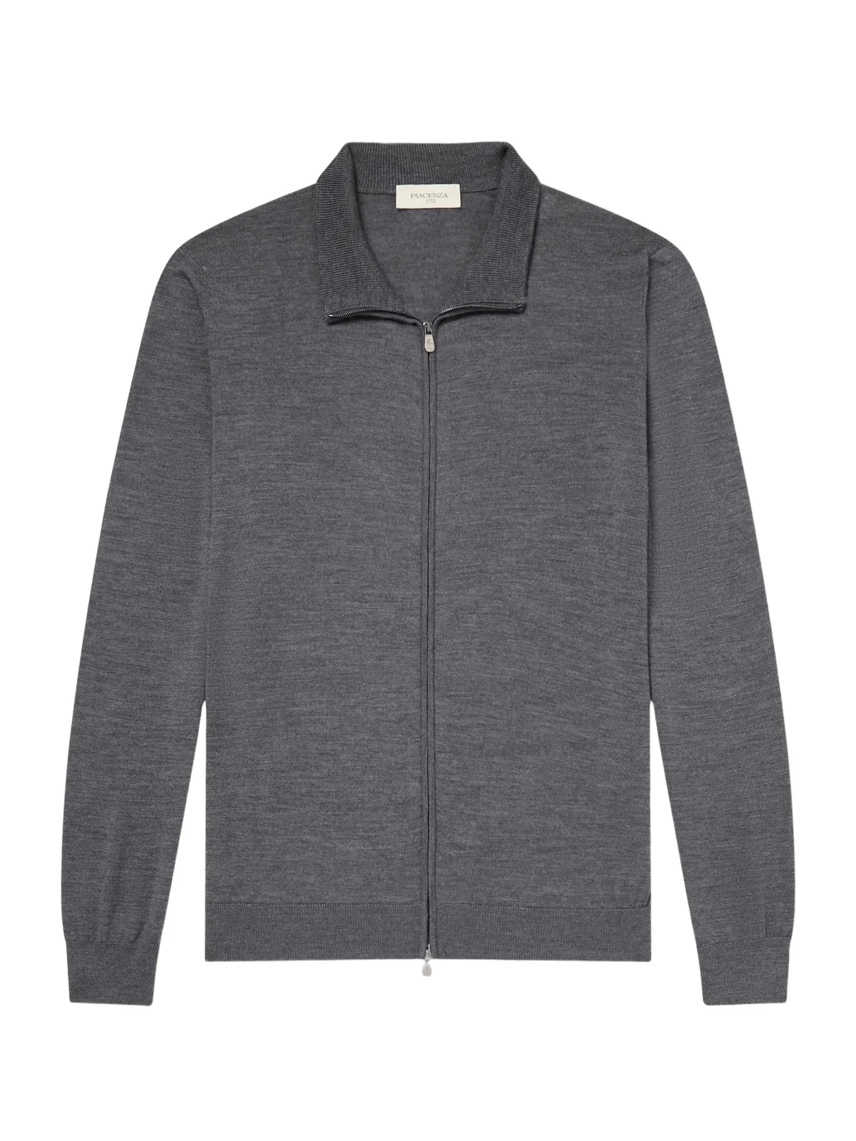 Slim-Fit Virgin Wool Zip-Up Cardigan - Men Slim-Fit Virgin Wool Zip-Up Cardigan - Men