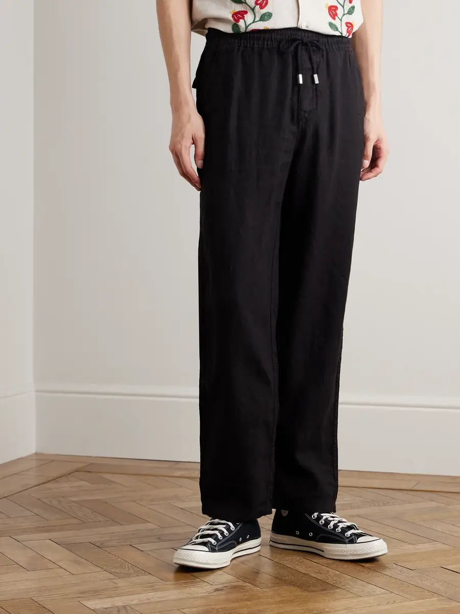 Vilebrequin Pacha Straight-Leg Woven Linen Drawstring Trousers - Men | Thumbnail 3 Vilebrequin Pacha Straight-Leg Woven Linen Drawstring Trousers - Men | Thumbnail 3