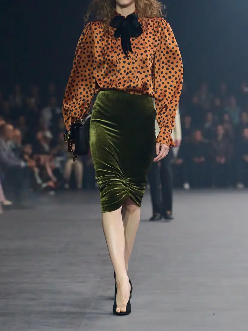 Valentino Garavani Ruched Velvet Skirt | Thumbnail 6 Valentino Garavani Ruched Velvet Skirt | Thumbnail 6
