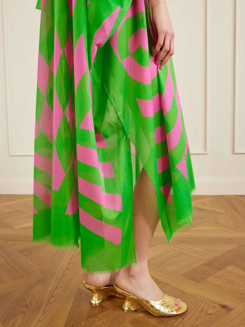 Dries Van Noten Frayed Printed Cotton-voile Kaftan | Thumbnail 5