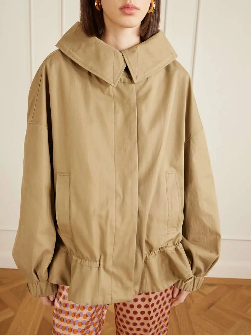 Dries Van Noten Gathered Cotton-twill Hooded Jacket | Thumbnail 3 Dries Van Noten Gathered Cotton-twill Hooded Jacket | Thumbnail 3