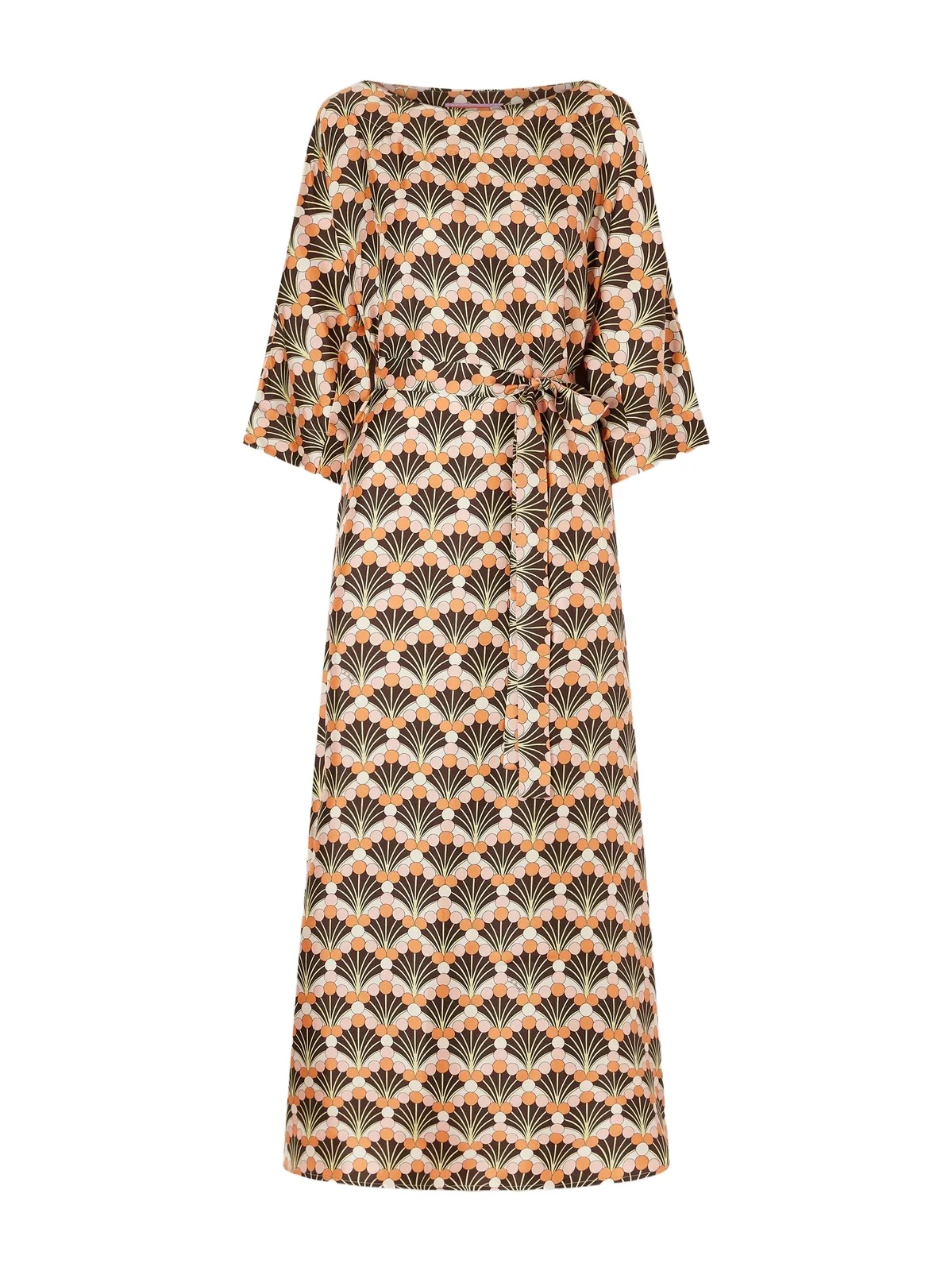 La DoubleJ Muumuu Silk-twill Midi Dress