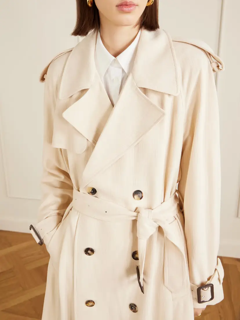 Wardrobe.NYC Double-breasted Belted Technical Shell Trench Coat | Thumbnail 4 Wardrobe.NYC Double-breasted Belted Technical Shell Trench Coat | Thumbnail 4