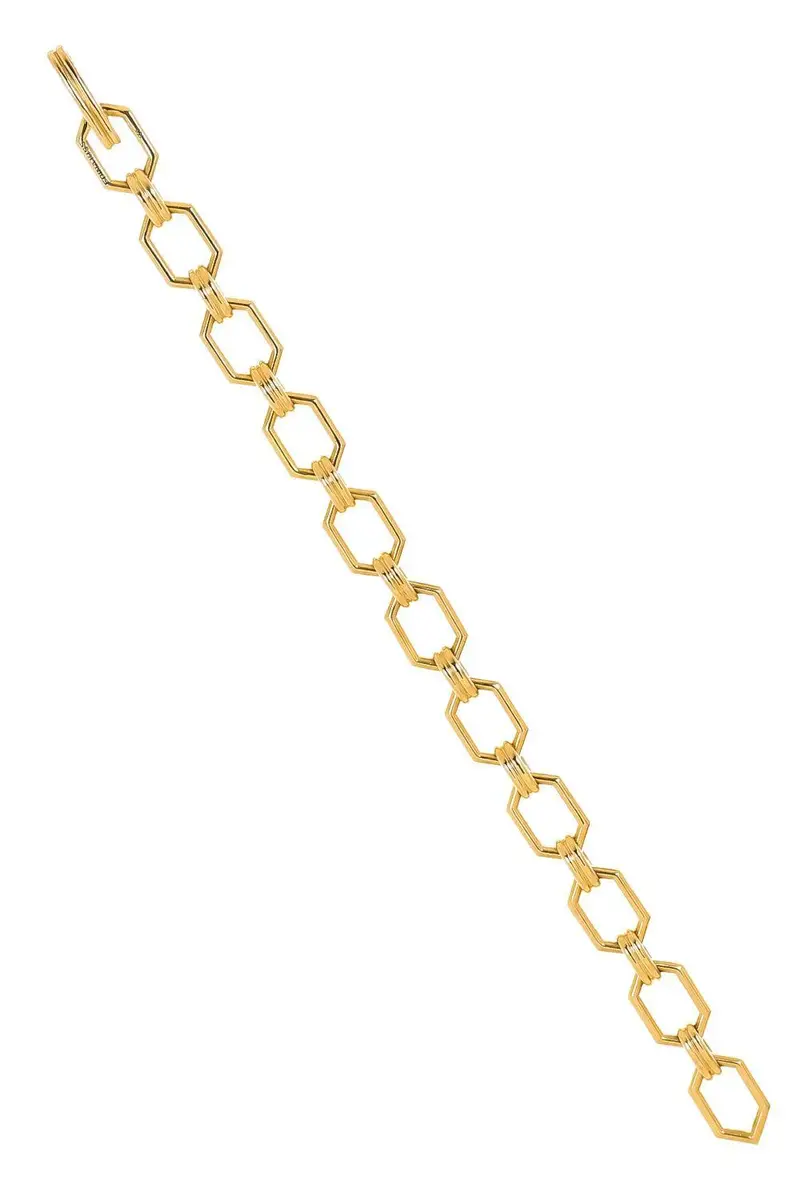EDINA KISS Elongated Hexagon Link Bracelet