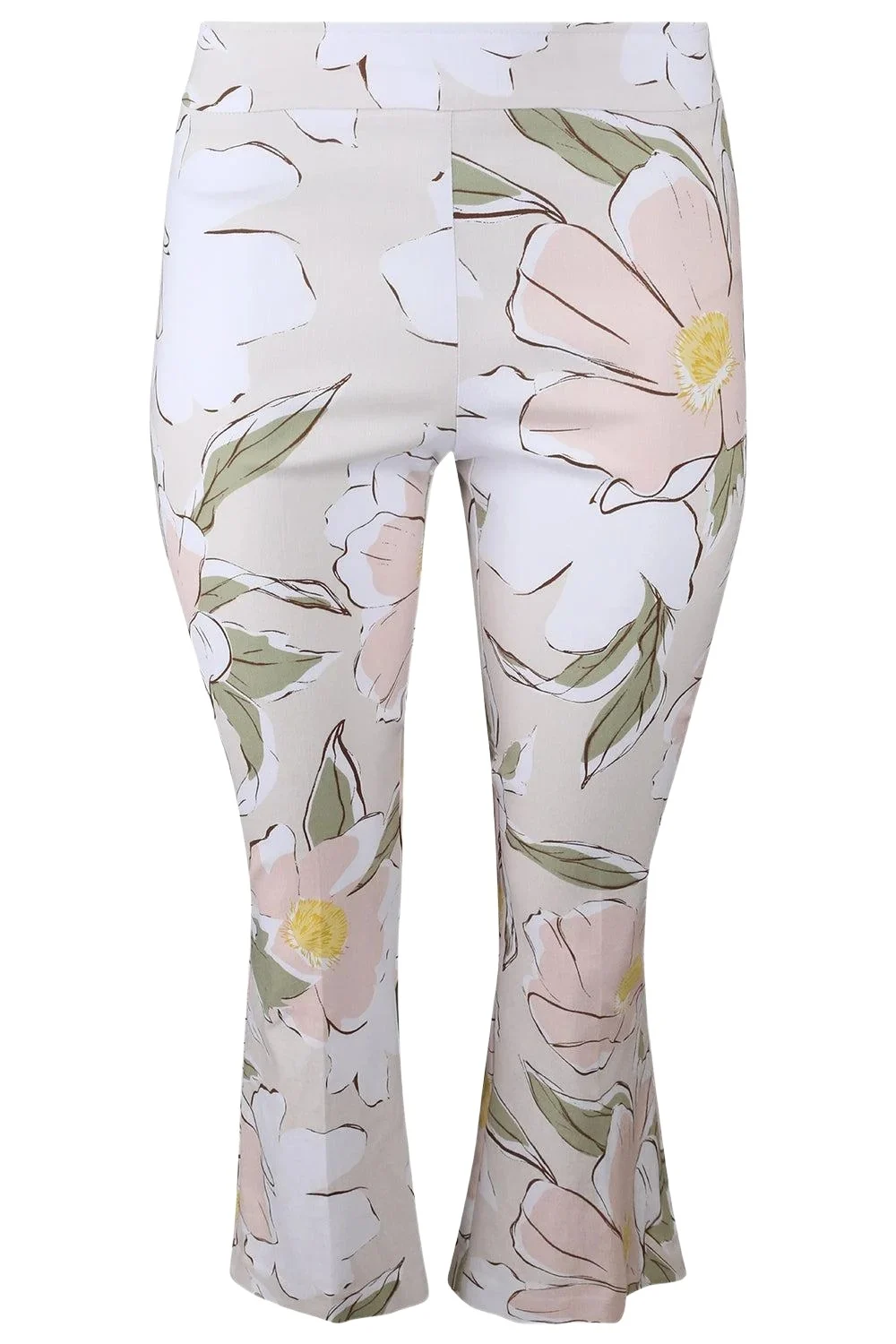 Leo Crop Flare Pant - Floral Petal Leo Crop Flare Pant - Floral Petal