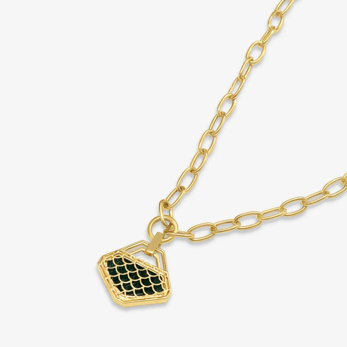 GOSHWARA Goshwara G-One 18K Yellow Gold Carved Emerald & Diamond Pendant Necklace by The Solist | Thumbnail 5 GOSHWARA Goshwara G-One 18K Yellow Gold Carved Emerald & Diamond Pendant Necklace by The Solist | Thumbnail 5