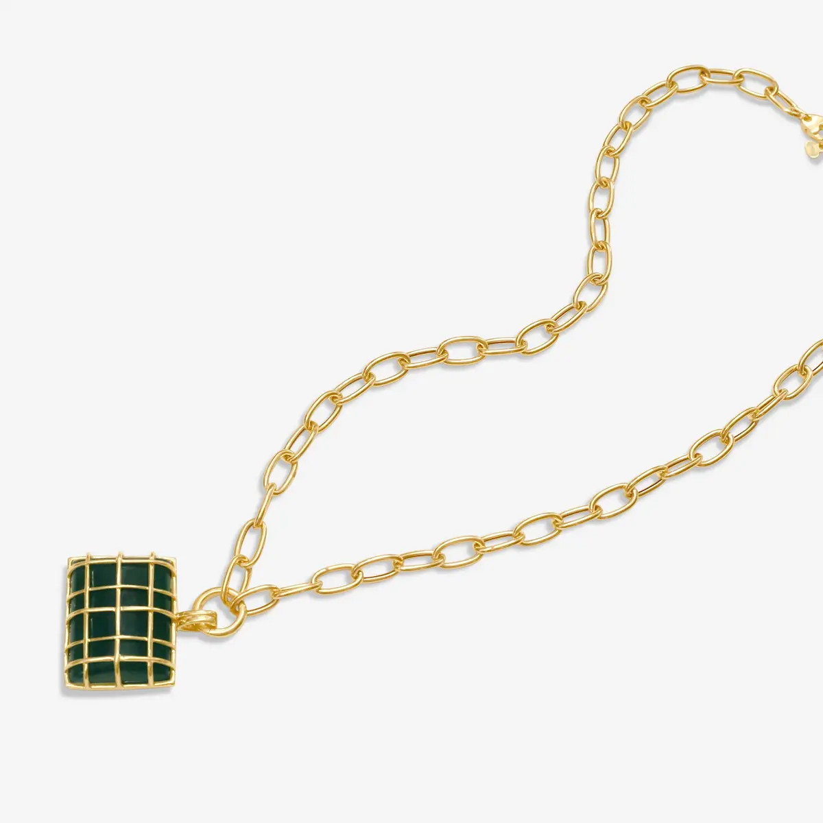 GOSHWARA Goshwara G-One 18K Yellow Gold Large Emerald Cage Pendant Necklace by The Solist | Thumbnail 3