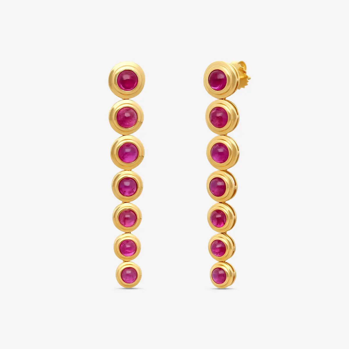 GOSHWARA Goshwara G-One 18K Yellow Gold Ruby Cabochon Chandelier Earrings by The Solist | Thumbnail 2 GOSHWARA Goshwara G-One 18K Yellow Gold Ruby Cabochon Chandelier Earrings by The Solist | Thumbnail 2