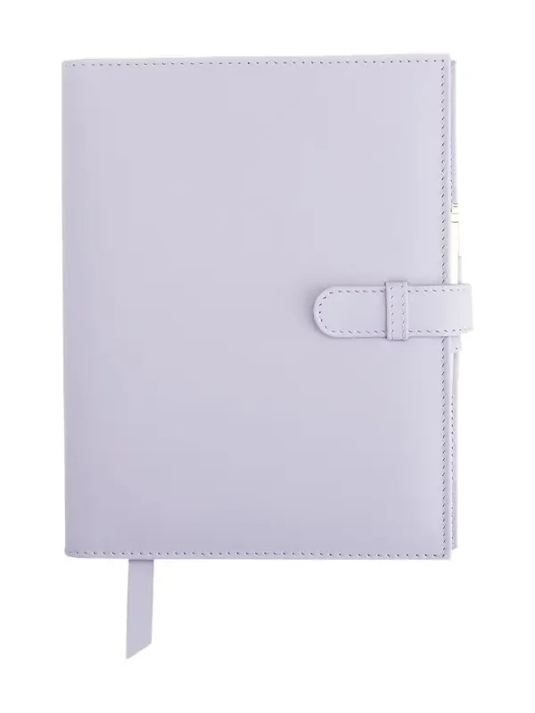 Royce New York Monogrammed Leather Executive Journal with Rollerball Pen, Personalized