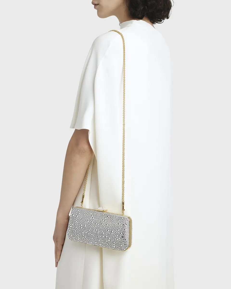Valentino Garavani Carry Secrets Sparkling Rhinestones Clutch Bag | Thumbnail 2