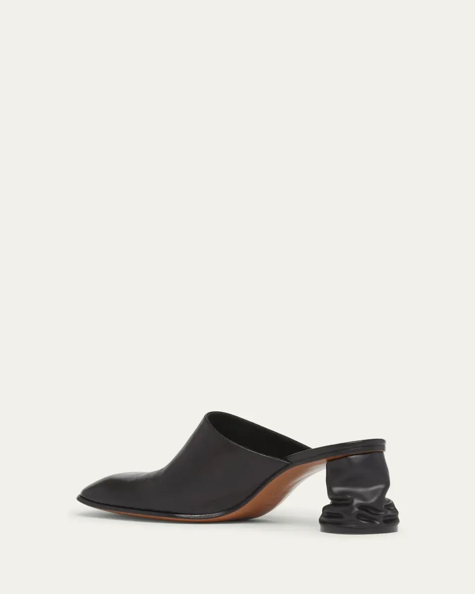 Alexander McQueen Leather Block-Heel Mules | Thumbnail 4