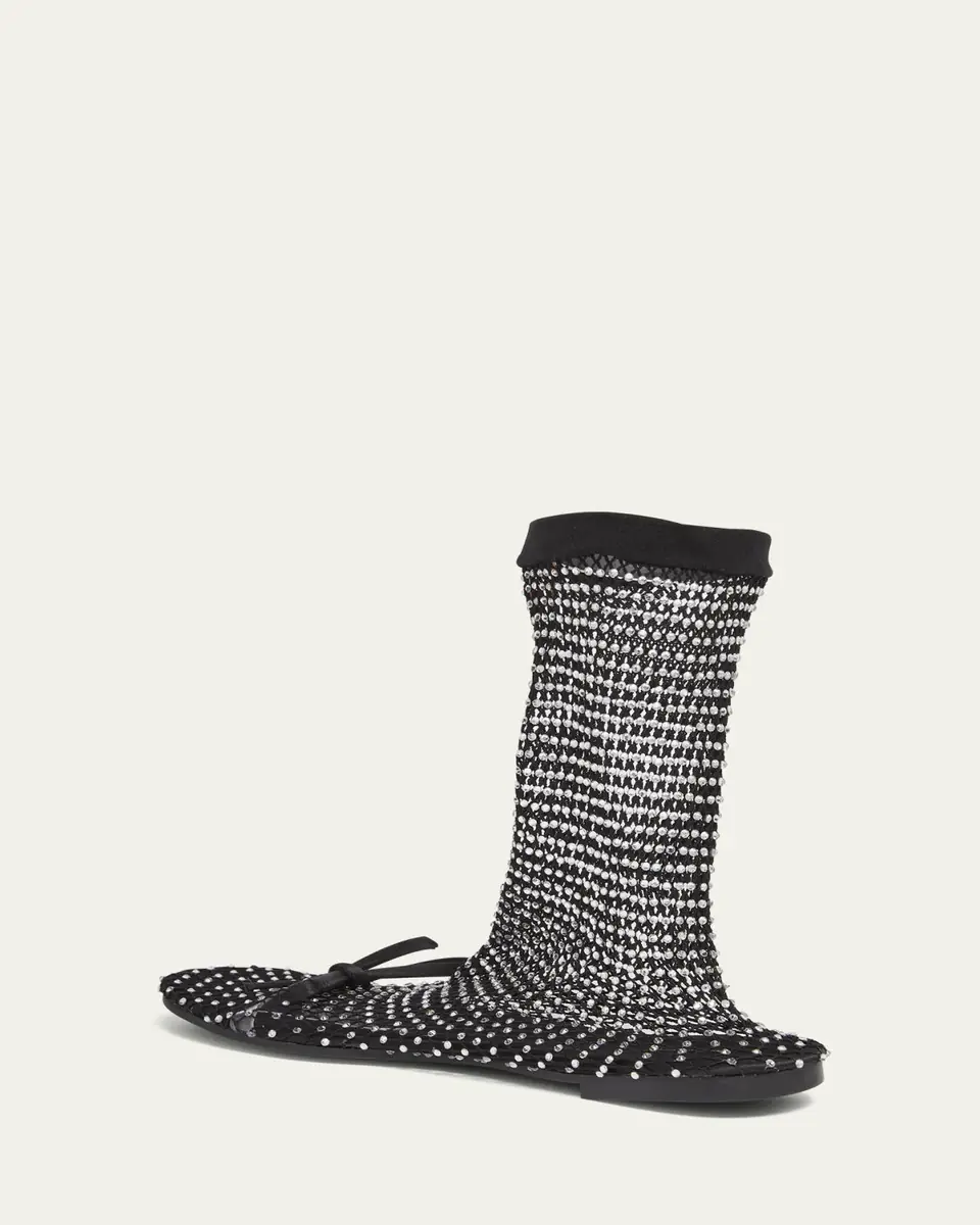 Balenciaga Leopold Embellished Mesh Bootie Flats | Thumbnail 4 Balenciaga Leopold Embellished Mesh Bootie Flats | Thumbnail 4