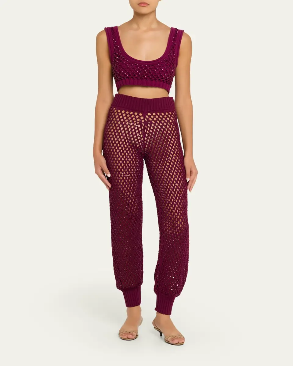 Diotima Antilles Crystal Crochet Knit Jogger Pants | Thumbnail 2 Diotima Antilles Crystal Crochet Knit Jogger Pants | Thumbnail 2