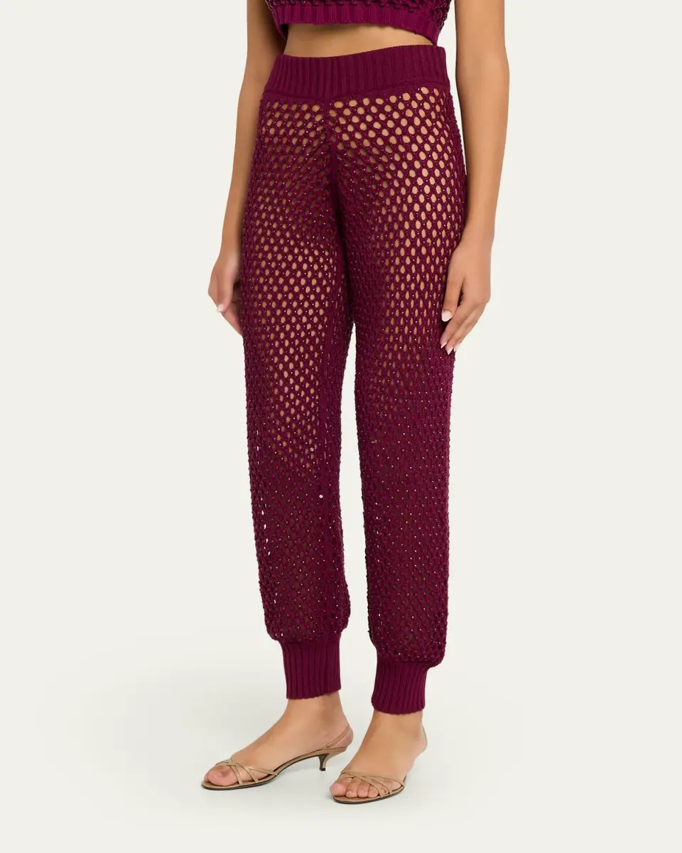 Diotima Antilles Crystal Crochet Knit Jogger Pants | Thumbnail 4 Diotima Antilles Crystal Crochet Knit Jogger Pants | Thumbnail 4
