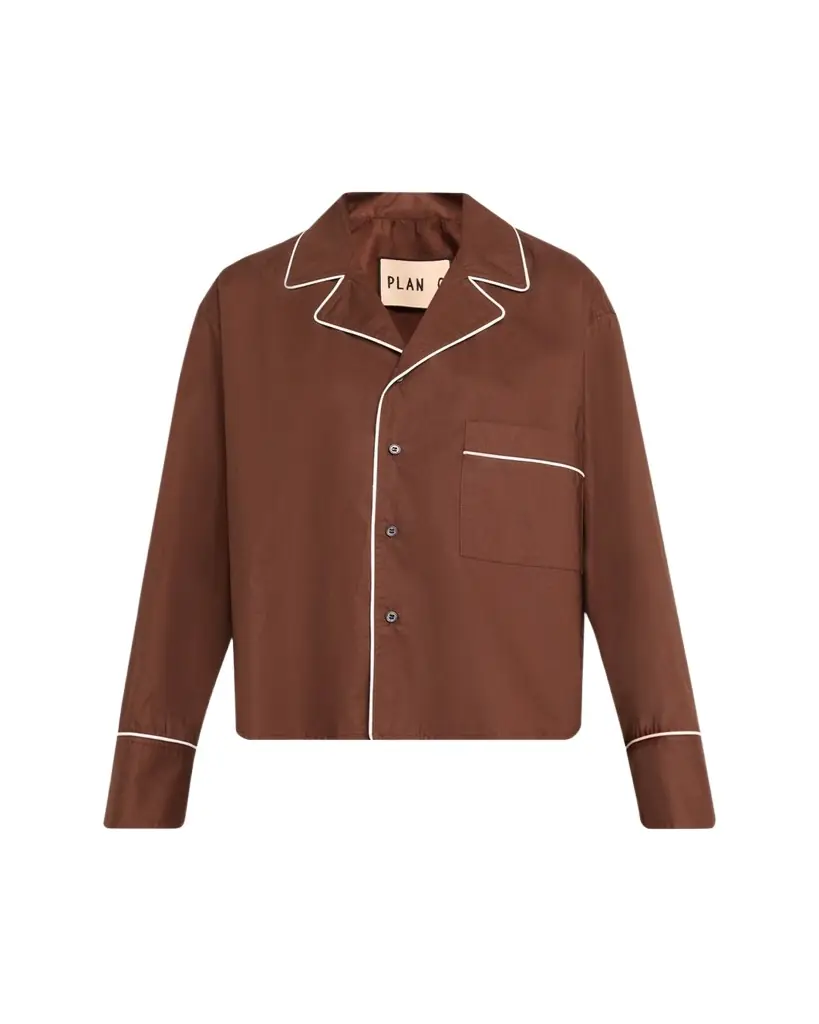 Plan C Cotton Long-Sleeve Pajama Shirt | Image 1 Plan C Cotton Long-Sleeve Pajama Shirt | Image 1