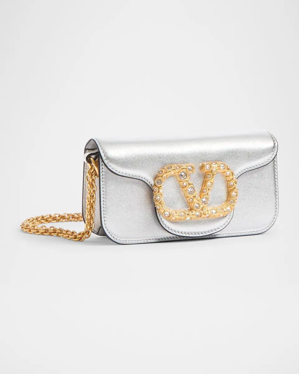 Valentino Garavani Loco Small Metallic Leather Shoulder Bag | Thumbnail 7