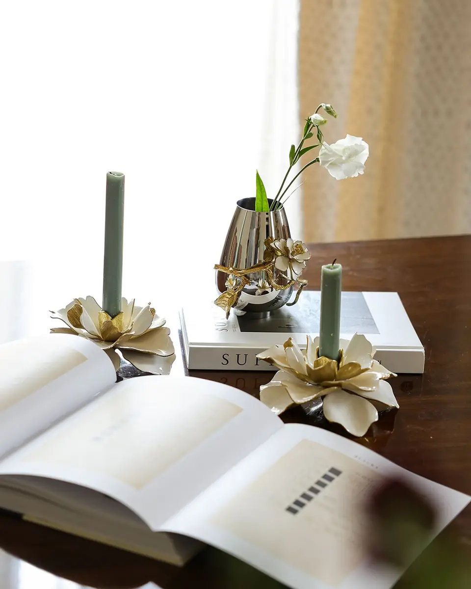 Michael Aram Gardenia Candleholders, Set of 2 | Thumbnail 2