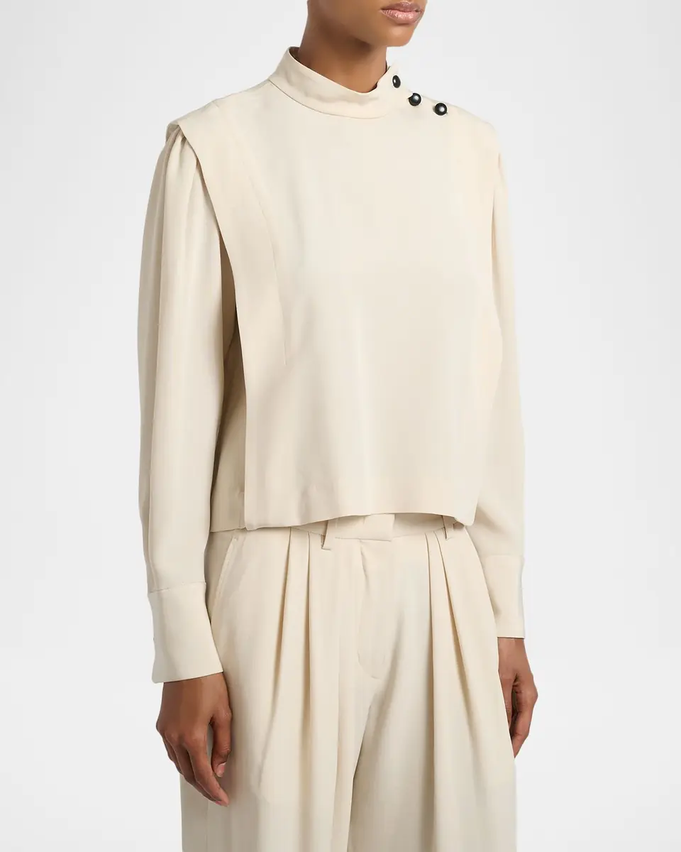 Isabel Marant Felissa Button Detail Blouse | Thumbnail 4 Isabel Marant Felissa Button Detail Blouse | Thumbnail 4