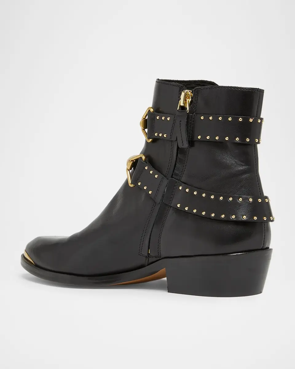 Isabel Marant Zalya Studded Leather Buckle Ankle Boots | Thumbnail 2 Isabel Marant Zalya Studded Leather Buckle Ankle Boots | Thumbnail 2