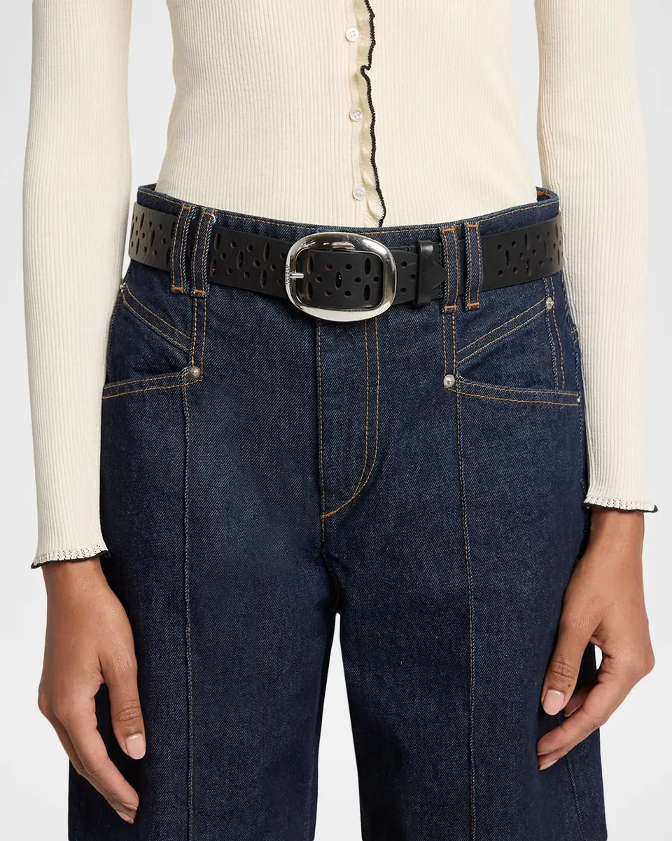 Isabel Marant Dara Laser-Cut Leather Belt | Thumbnail 2