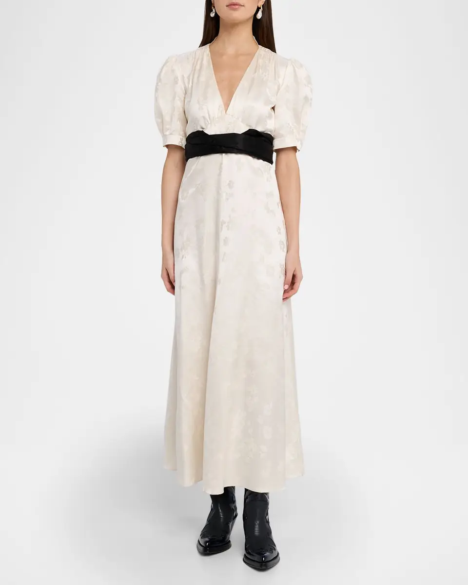 Gabriela Hearst Larkin Embroidered Silk Maxi Dress | Thumbnail 2