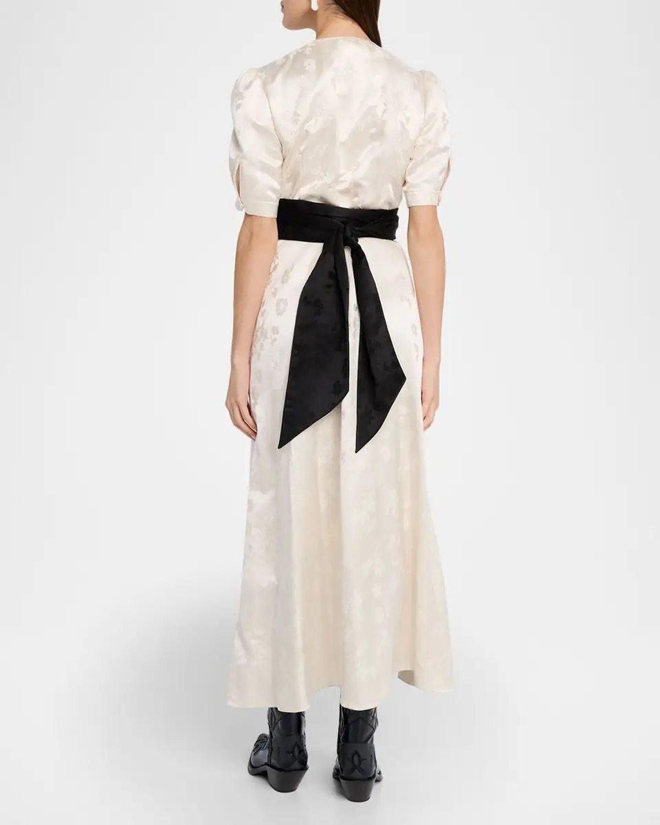 Gabriela Hearst Larkin Embroidered Silk Maxi Dress | Thumbnail 3