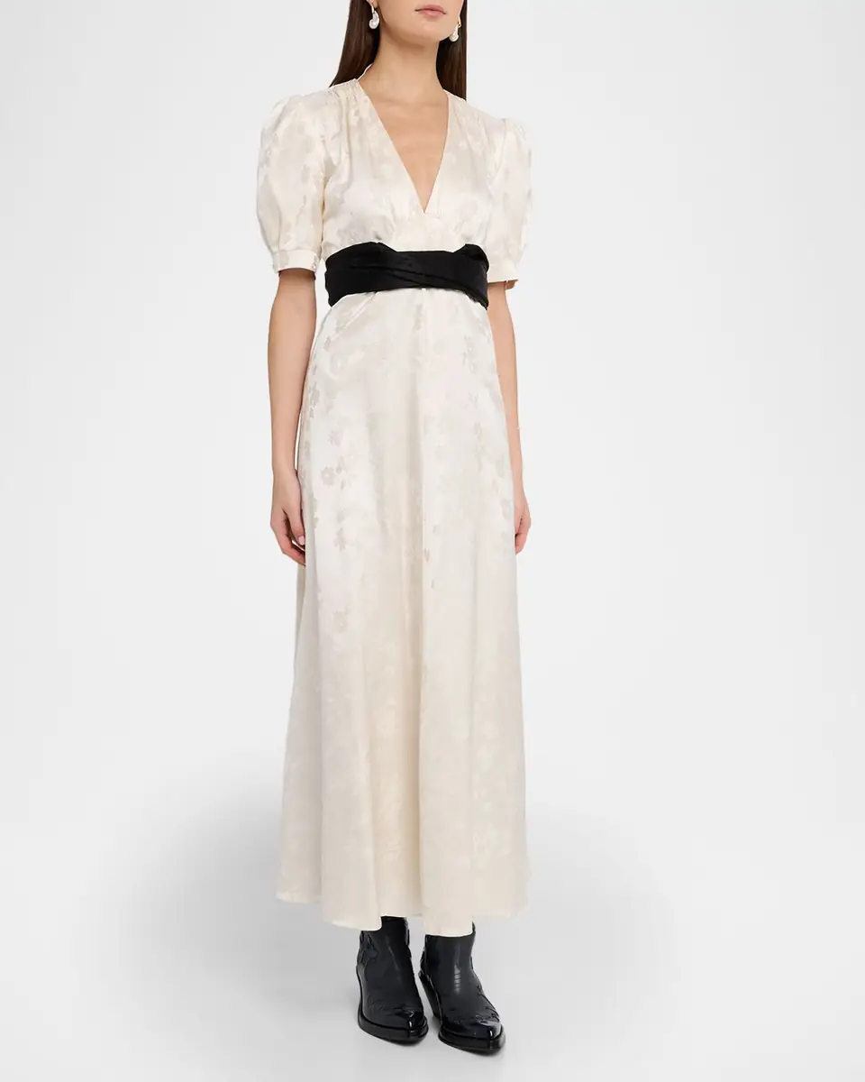 Gabriela Hearst Larkin Embroidered Silk Maxi Dress | Thumbnail 4
