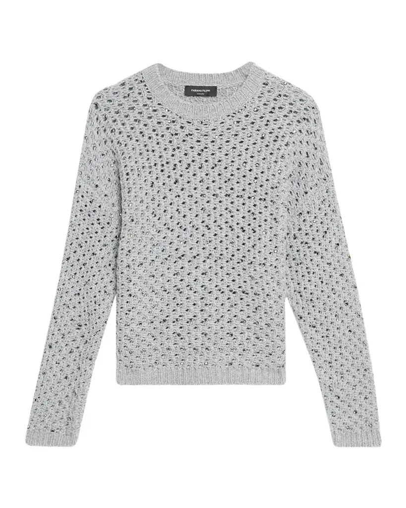 FABIANA FILIPPI Crewneck Silk Knit T-Shirt | Image 1 FABIANA FILIPPI Crewneck Silk Knit T-Shirt | Image 1