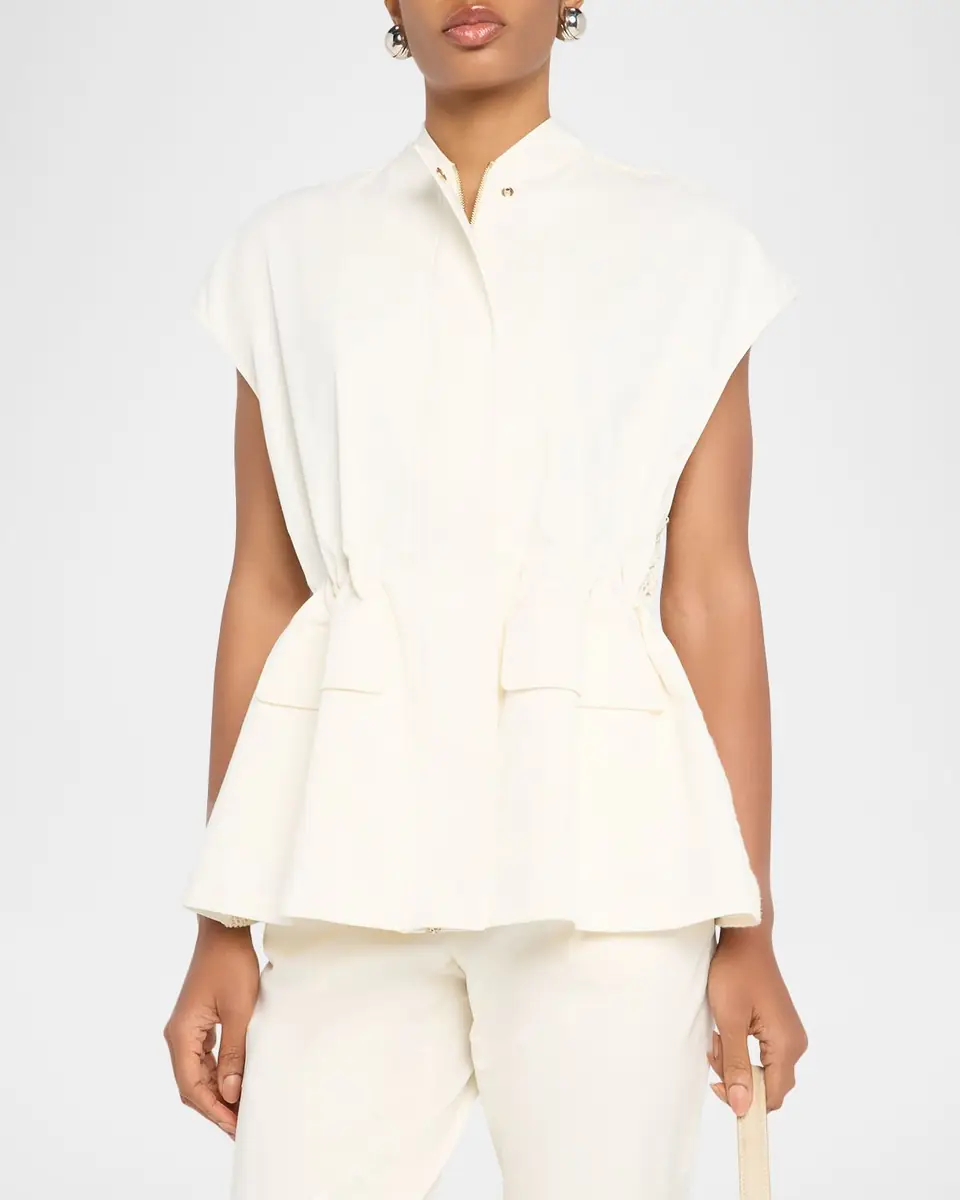 FABIANA FILIPPI Gabardine & Open-Stitch Jacket | Thumbnail 4 FABIANA FILIPPI Gabardine & Open-Stitch Jacket | Thumbnail 4