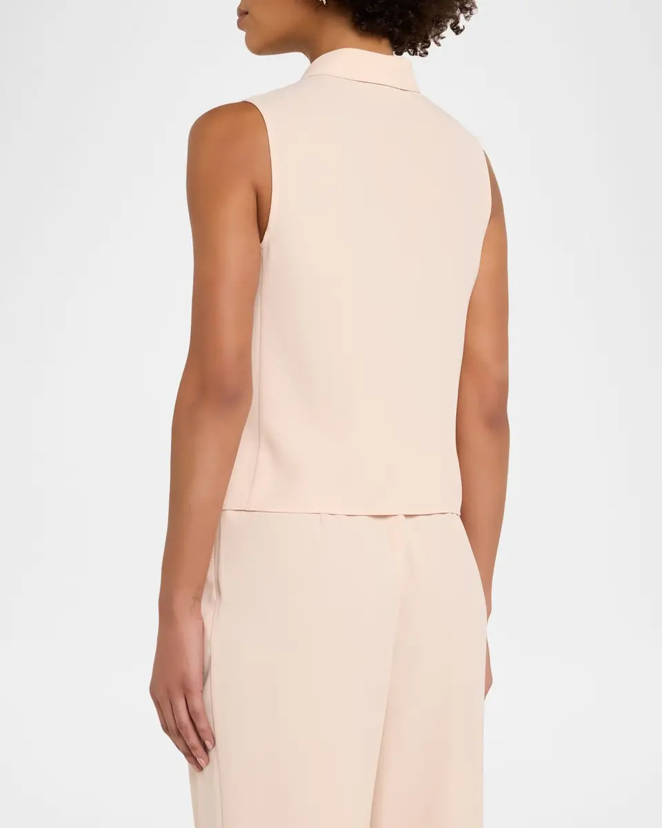 Emporio Armani Sleeveless Technical Gabardine Shirt | Thumbnail 3 Emporio Armani Sleeveless Technical Gabardine Shirt | Thumbnail 3
