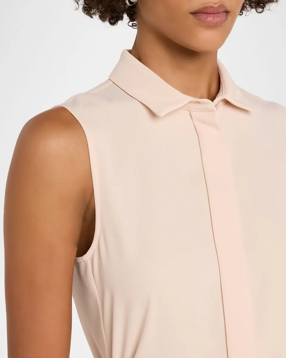 Emporio Armani Sleeveless Technical Gabardine Shirt | Thumbnail 6 Emporio Armani Sleeveless Technical Gabardine Shirt | Thumbnail 6
