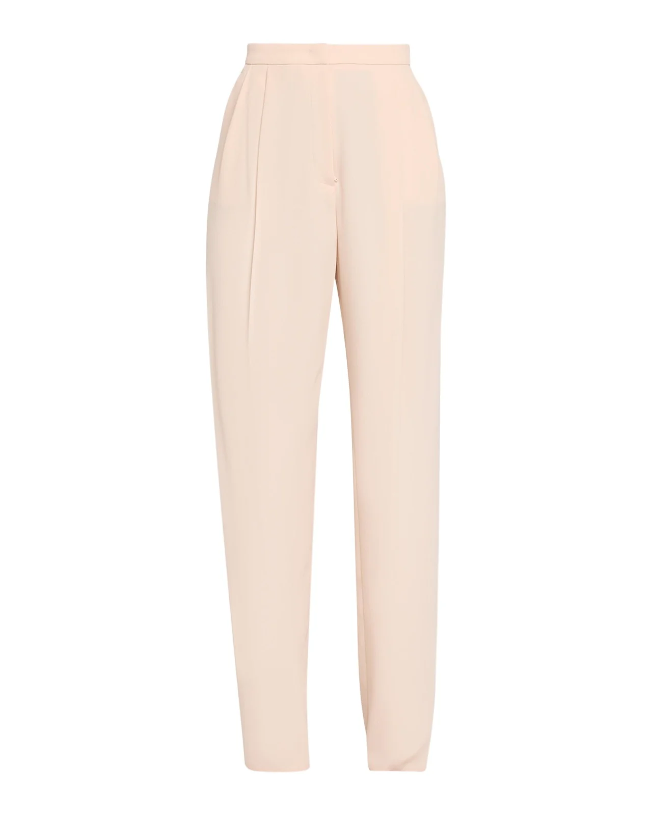 Pleated Straight-Leg Gabardine Trousers