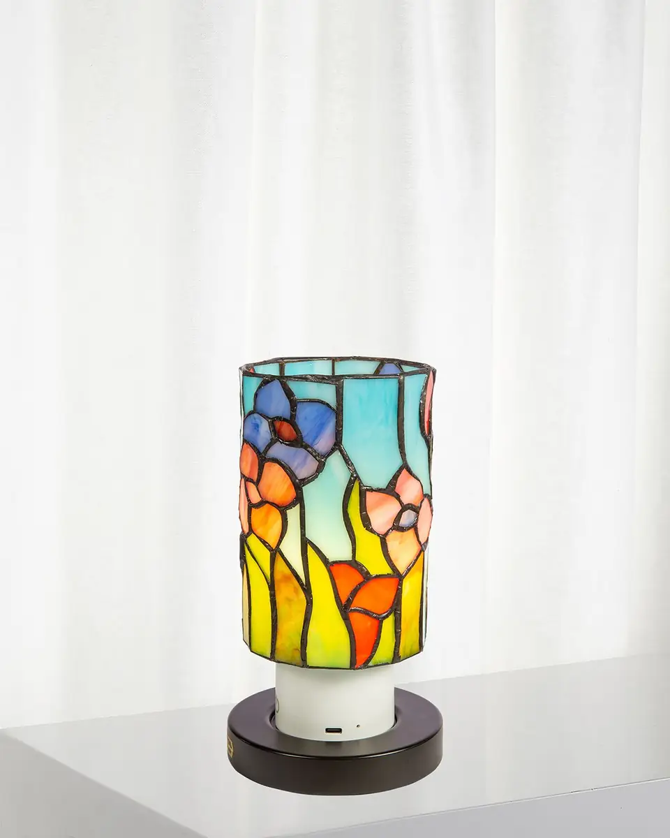 Dale Tiffany Tiffany Mosaic 8.5" Rechargeable Wireless Accent Lamp | Thumbnail 2 Dale Tiffany Tiffany Mosaic 8.5" Rechargeable Wireless Accent Lamp | Thumbnail 2