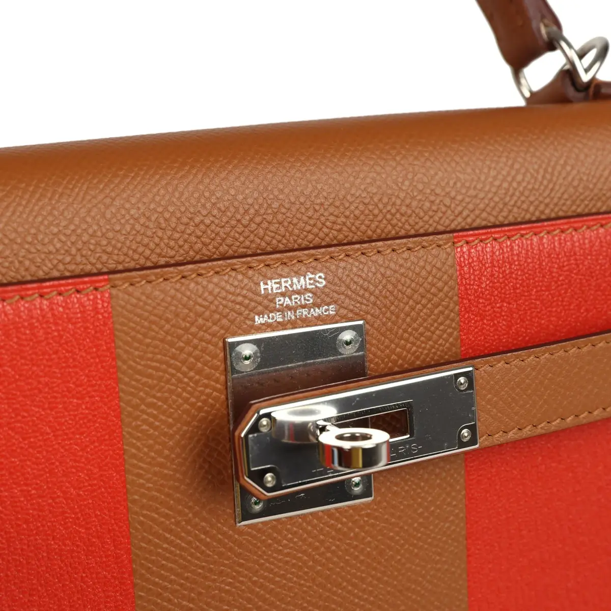 HERMÈS Pre-owned Hermes Kellygraphie Kelly Sellier 28 "Lettre H" Gold Epsom Palladium Hardware | Thumbnail 7 HERMÈS Pre-owned Hermes Kellygraphie Kelly Sellier 28 "Lettre H" Gold Epsom Palladium Hardware | Thumbnail 7