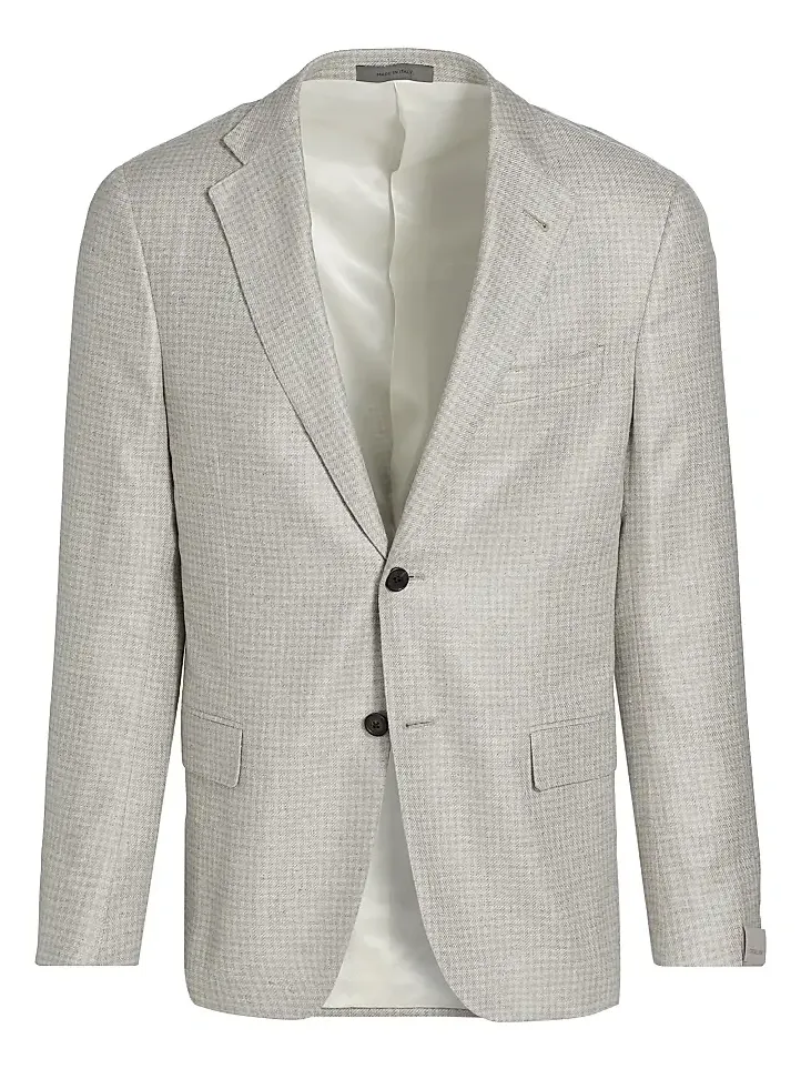 Men's Houndstooth Silk Sport Jacket Men's Houndstooth Silk Sport Jacket