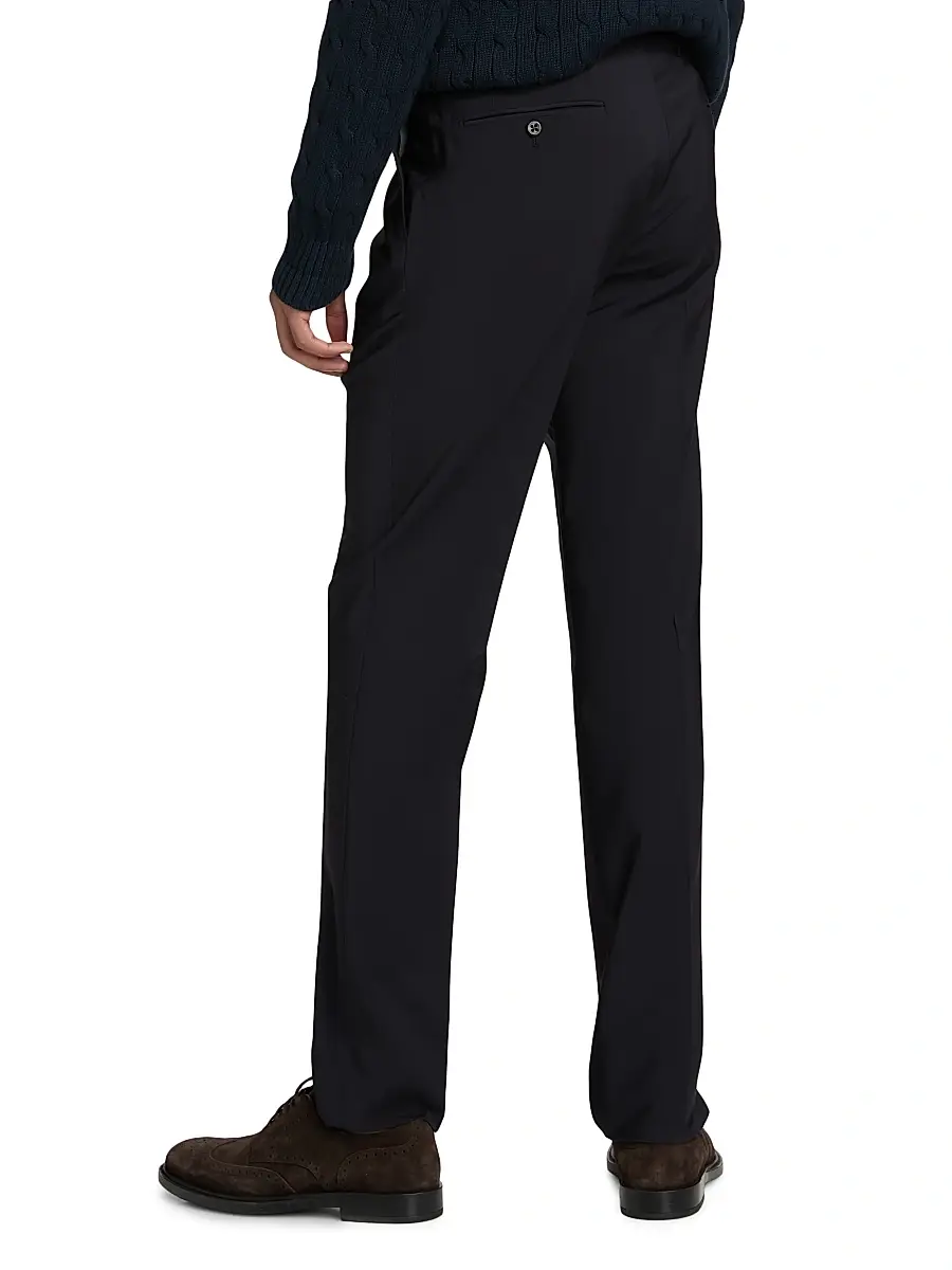 CORNELIANI Men's Stretch-Wool Straight-Leg Pants | Thumbnail 5 CORNELIANI Men's Stretch-Wool Straight-Leg Pants | Thumbnail 5